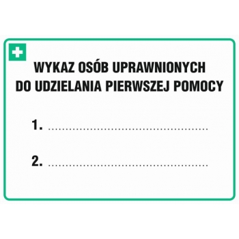 DD008 Wykaz osób uprawnionych do udzielania pierwszej pomocy